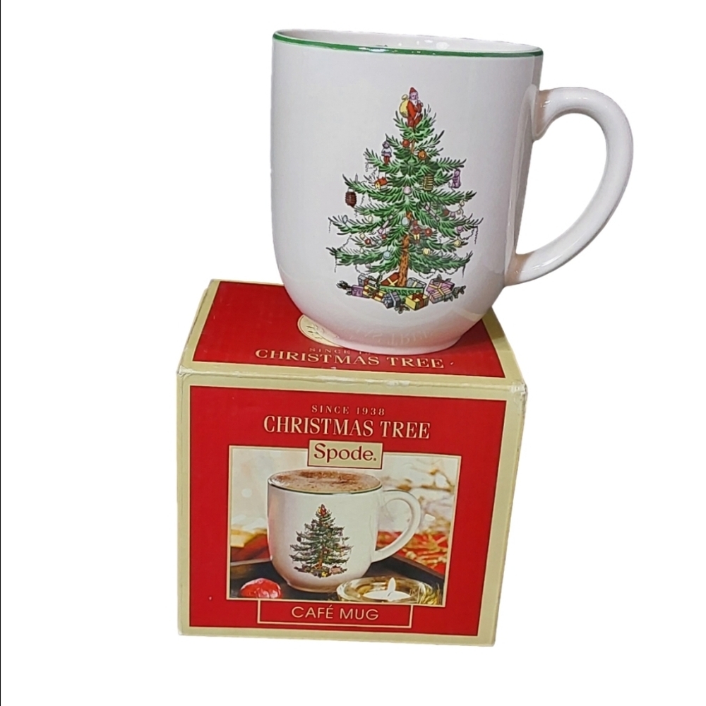 SPODE CHRISTMAS TREE‎ CAFE MUG 14 OZ